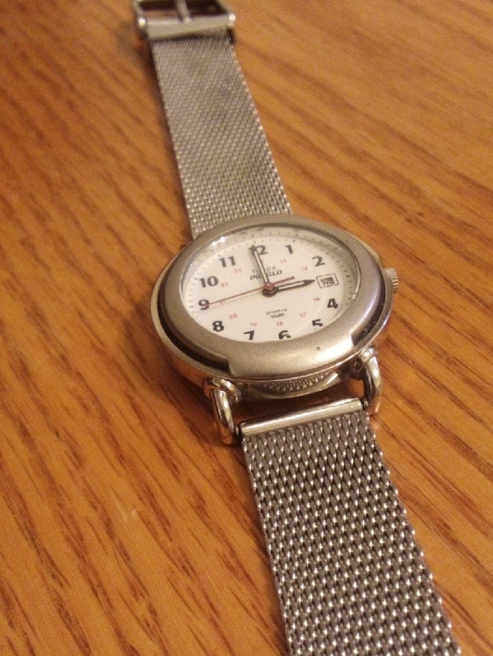 Timex Silver Case White Dial Mesh Band Watch - Picture 3 of 9